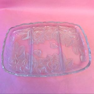 Vintage crystal party dish